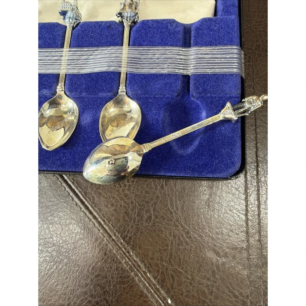 Vintage Sandringham Coronation Spoon‎ Set 6pc WAPW Silver Plate Great Britain